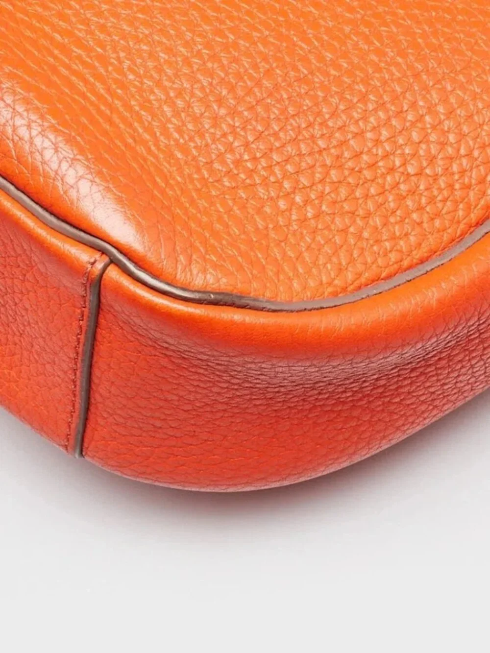 Louis Vuitton Tangerine/Taupe Taurillon Leather Marceau Bag